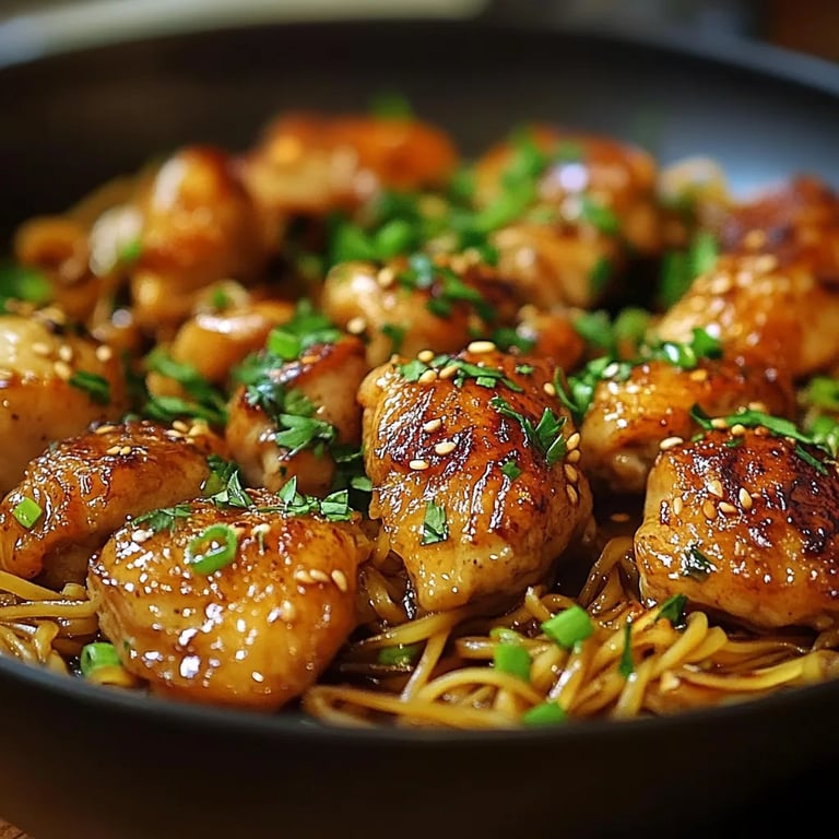 Nouilles Sautées au Poulet Caramélisé : Une Recette Incroyable Ultime
