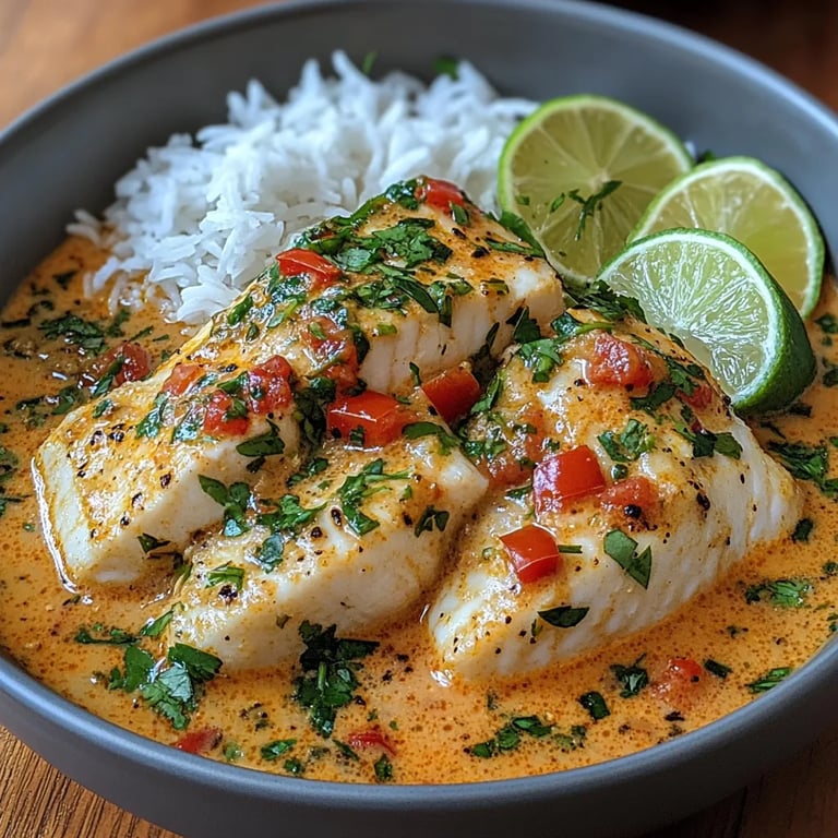 Kokos-Limetten-Fischcurry mit Reis: Ein Unglaublich Esentiales Rezept für 4