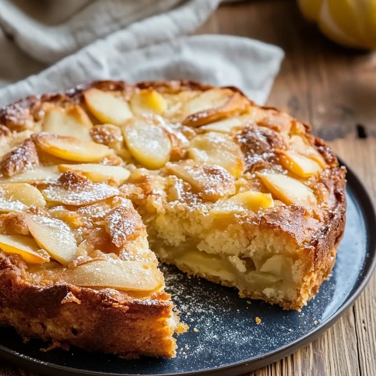 Bratapfelkuchen mit Marzipan