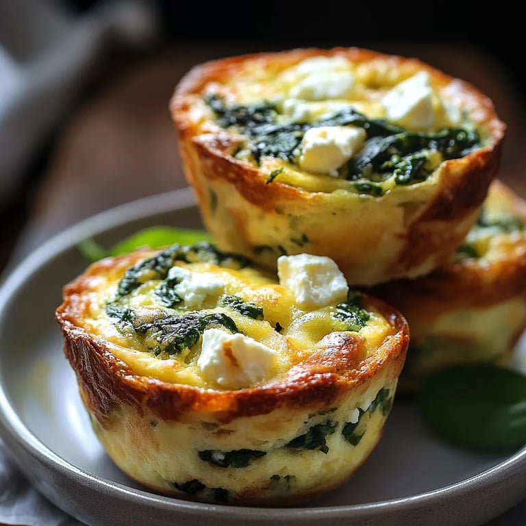 Eiermuffins mit Spinat und Feta