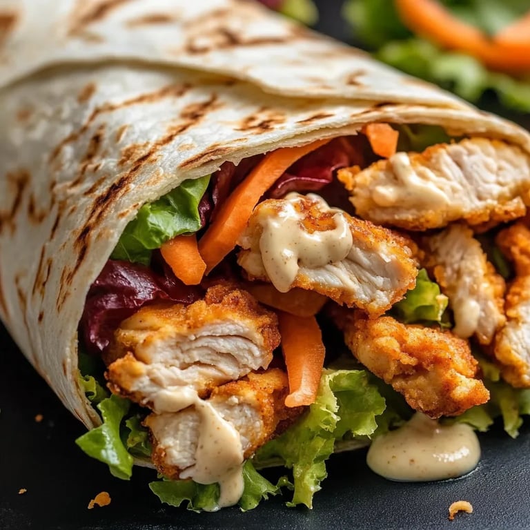 Knuspriger Chicken-Ranch-Snack-Wrap