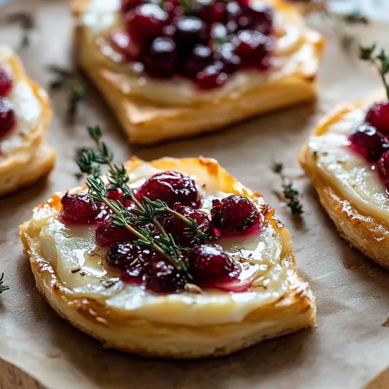 Einfache Cranberry-Brie-Häppchen