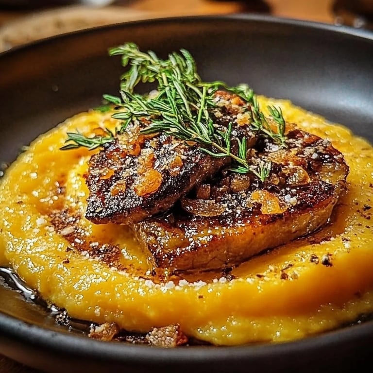 Herbstliche Kürbis-Polenta mit aromatischer Salbeibutter