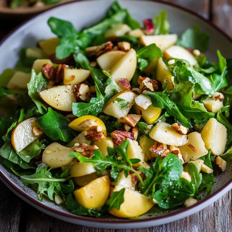 Feldsalat mit Walnüssen & Apfel