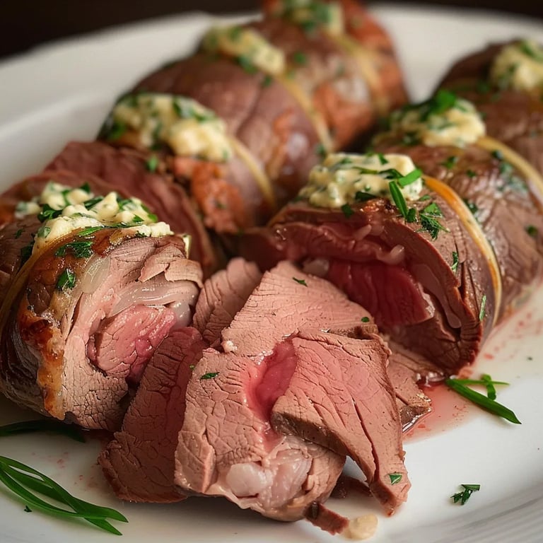 Gefüllte Roastbeef-Röllchen