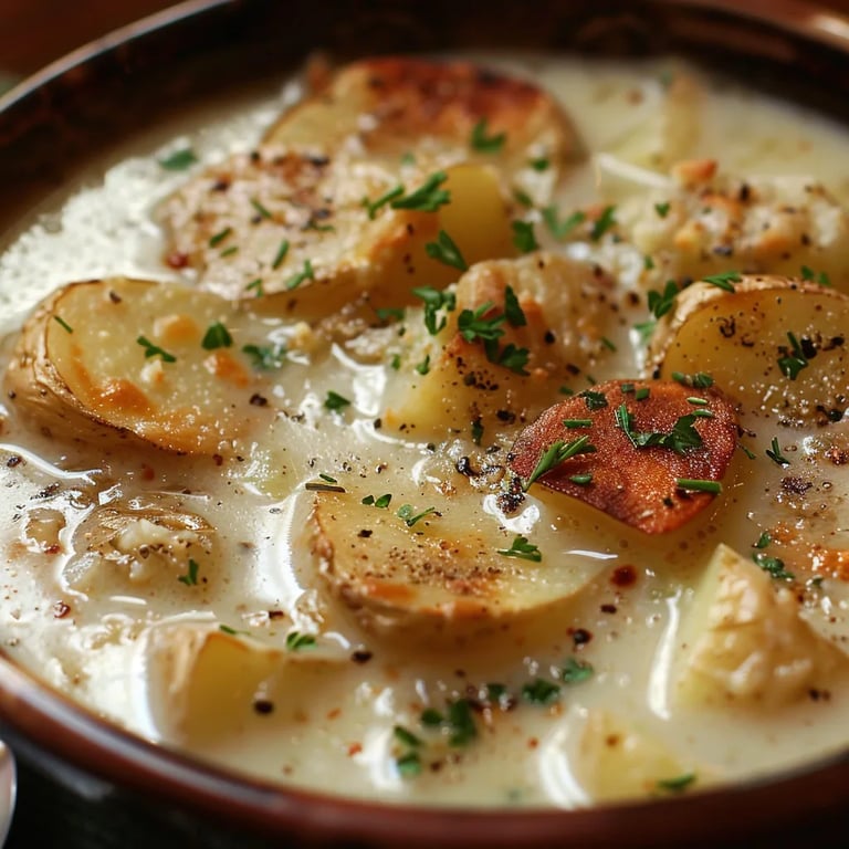 Zwiebel-Kartoffelsuppe