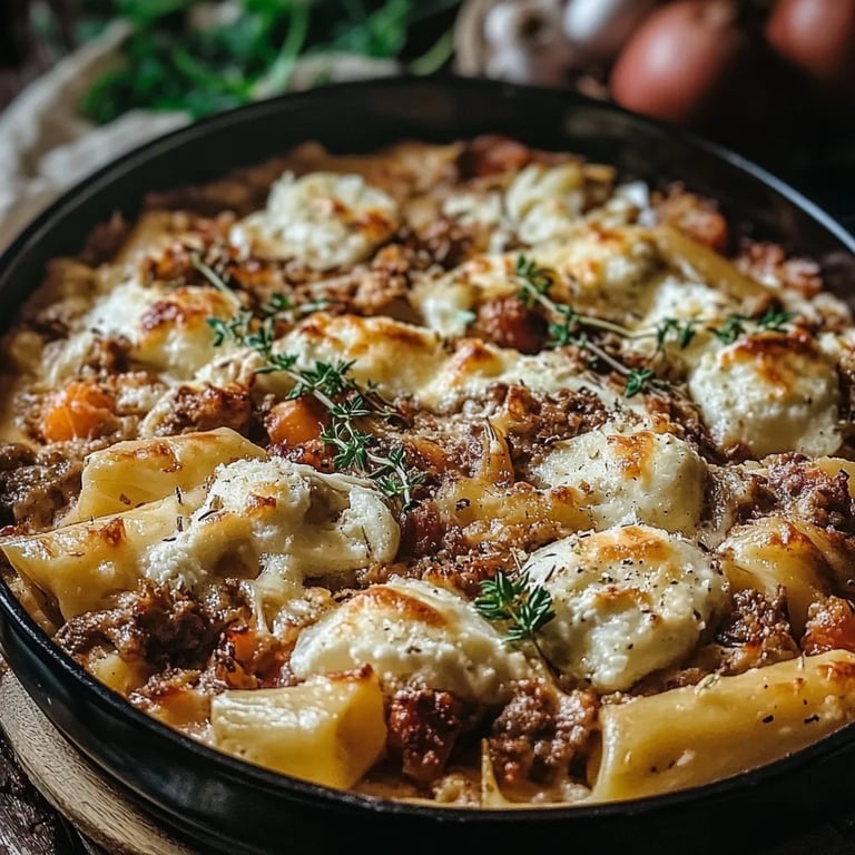 Griechischer Nudelauflauf