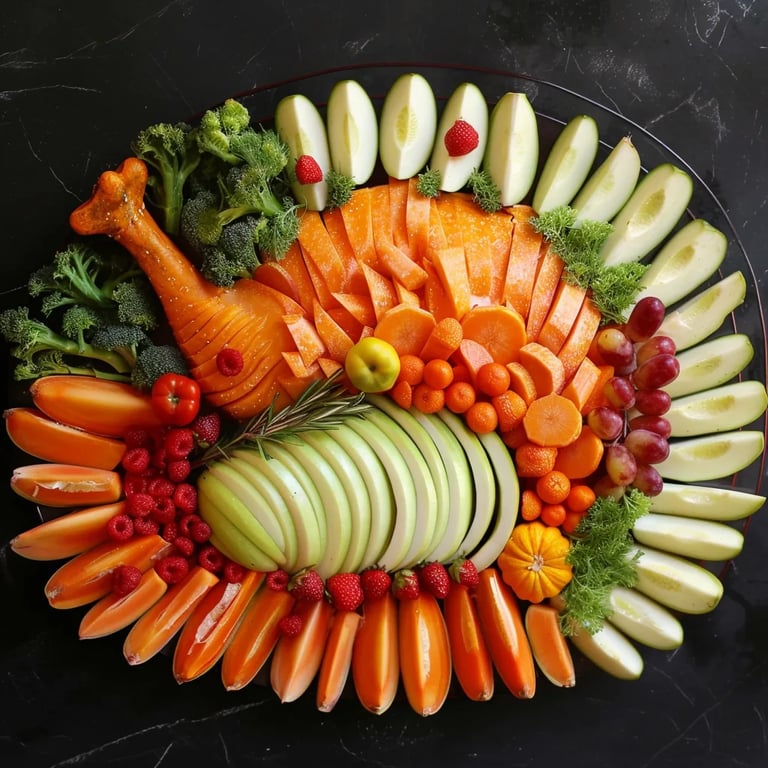 Turkey-Shaped Veggie Tray