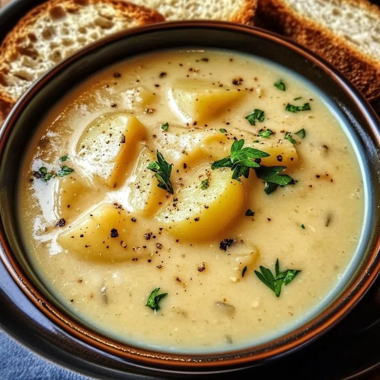 Cheddar Garlic Herb Potato Soup