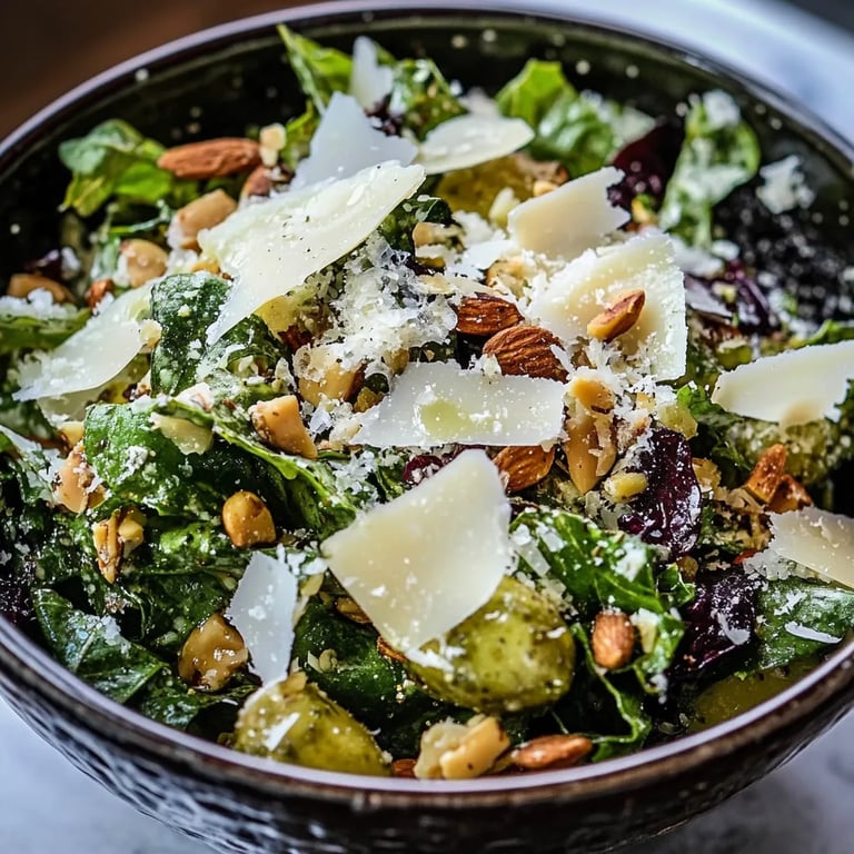 Parmesan-Pistazien-Grünkohlsalat