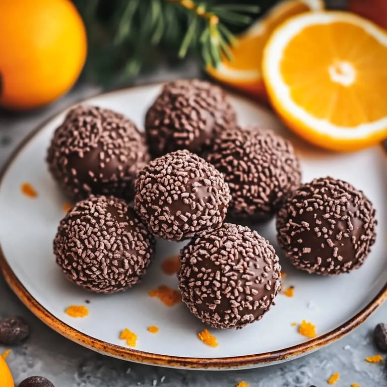 Festive Orange Chocolate Christmas Truffles