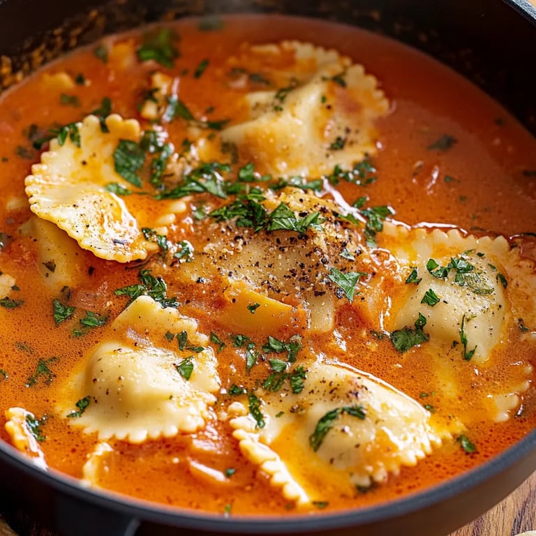 Easy One Pot Ravioli Soup