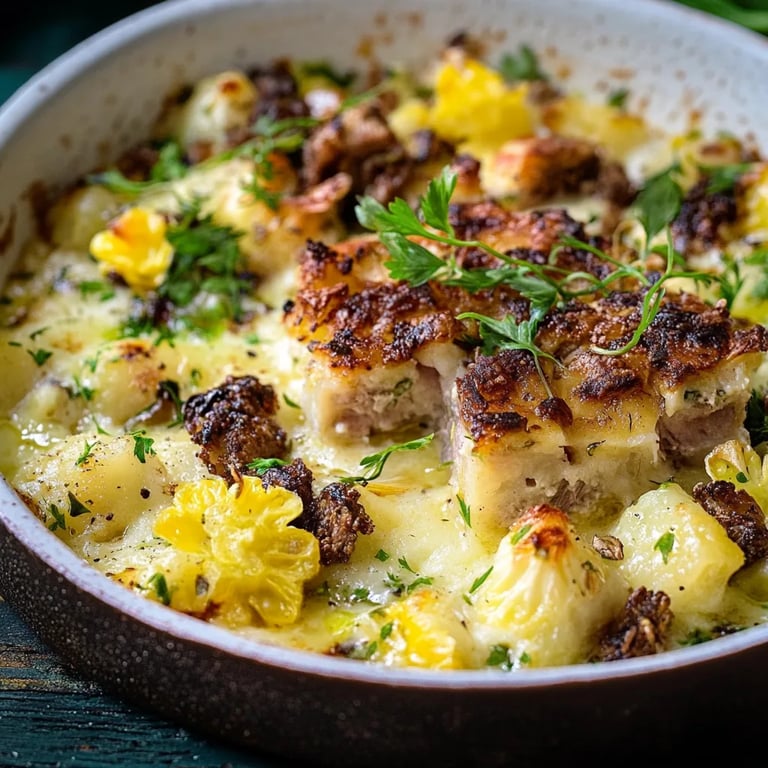 Kartoffel-Kohlrabi-Hackfleisch-Auflauf