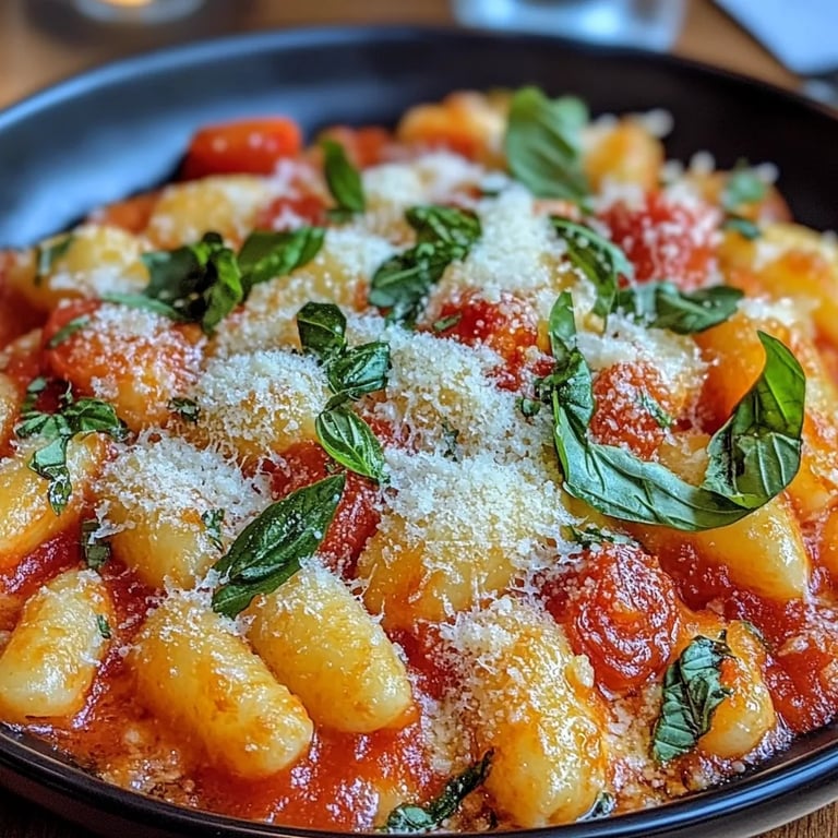 Einfacher Gnocchi-Tomaten-Auflauf