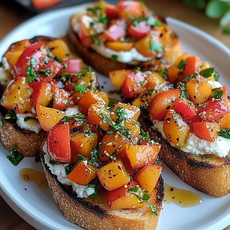 Best Peach Bruschetta w/ Whipped Ricotta: An Incredible Ultimate Recipe