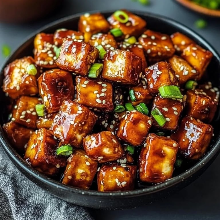 Crispy Honey Garlic Tofu