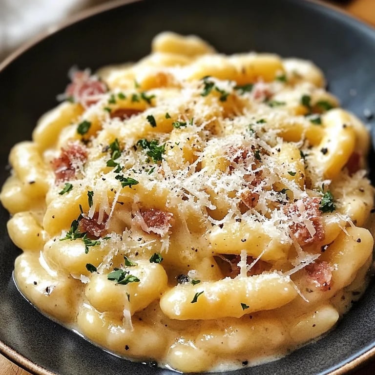 Gnocchi Carbonara ohne Sahne