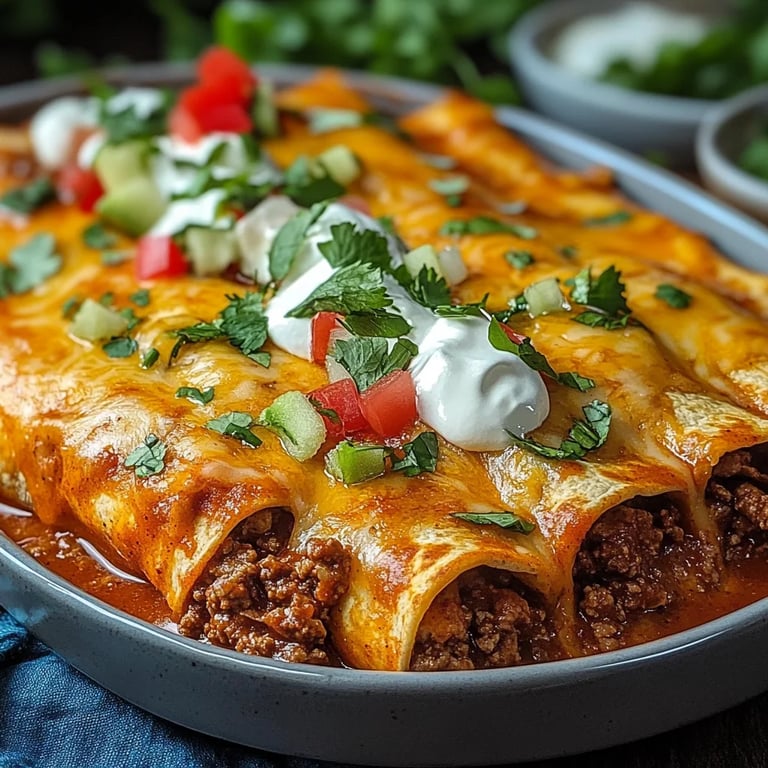 Easy Ground Beef Enchiladas