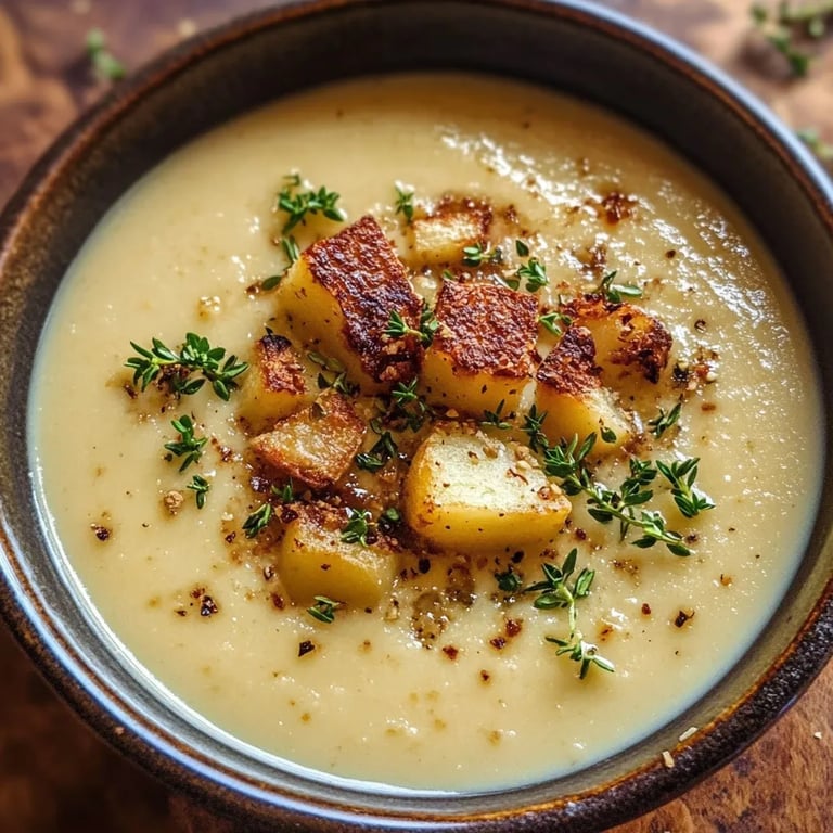 Roasted Garlic Potato Soup