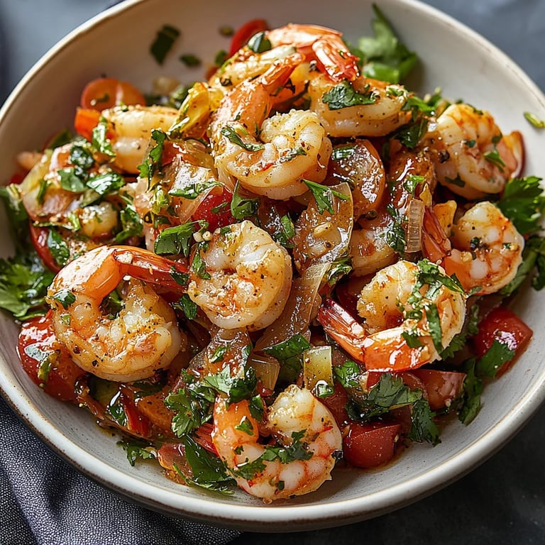Cilantro Salad w/ Shallots & Shrimp Recipe: An Amazing Ultimate Dish