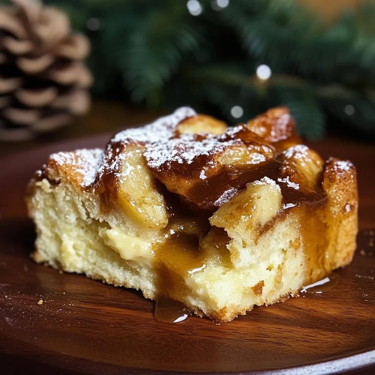 Cardamom Pear Bread Pudding