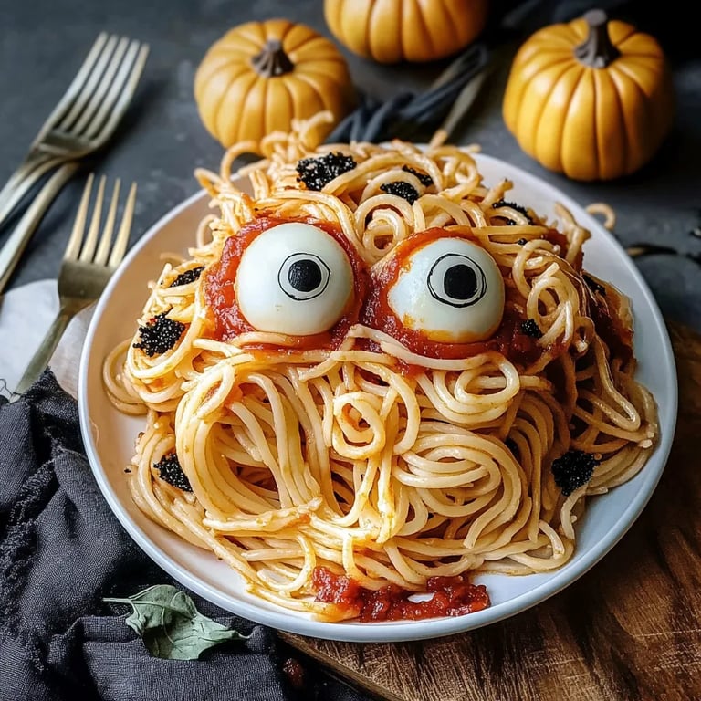 Spaghetti Ensanglanté aux Yeux Globuleux : Une Recette Terrible Ultime à Découvrir