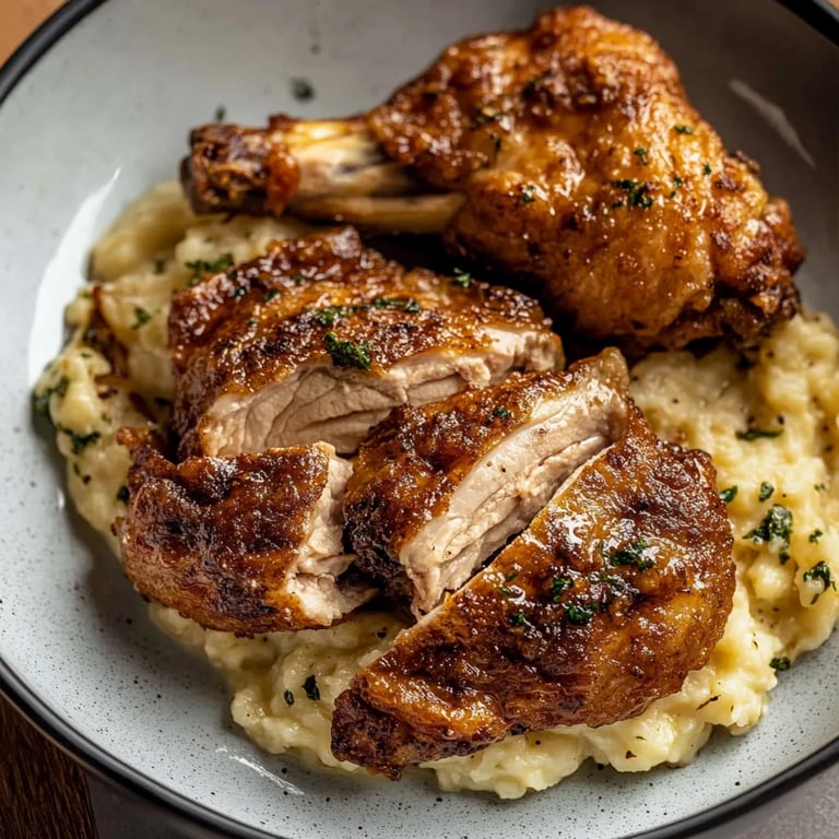 Knusprig gebratenes Hähnchen