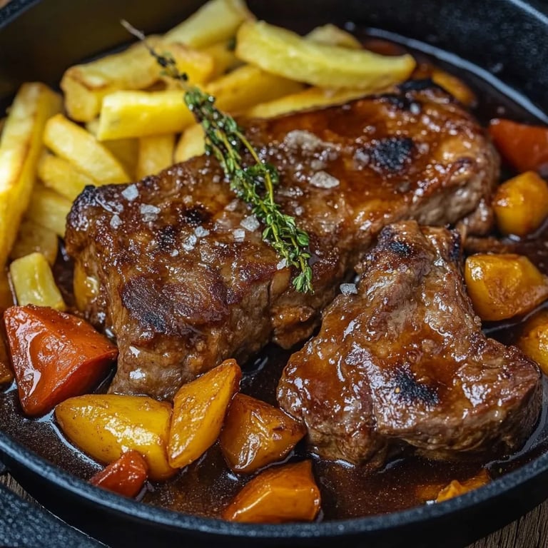 Leckerer Schaschliktopf ▷ aus dem Backofen