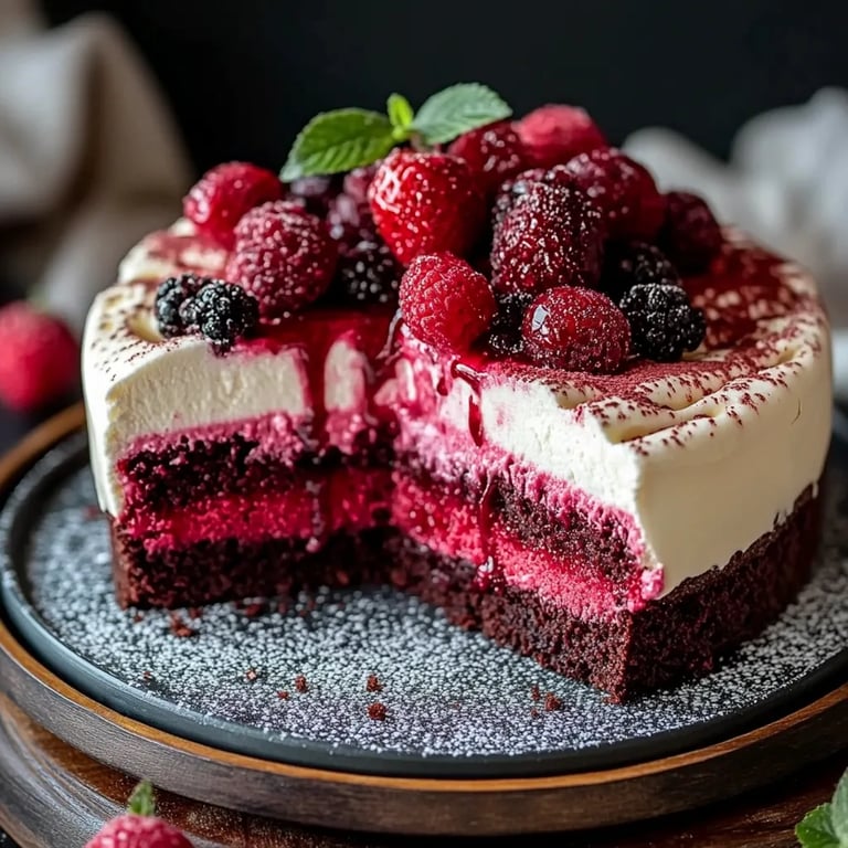 Red Velvet Erdbeer-Käsekuchen