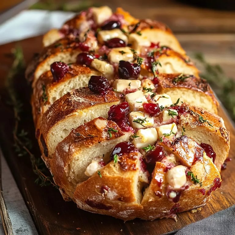Cranberry Brie Pull-Apart Bread