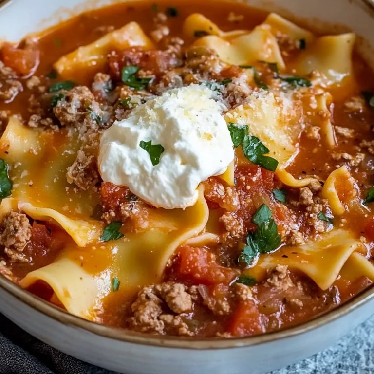 Best One-Pot Lasagna Soup