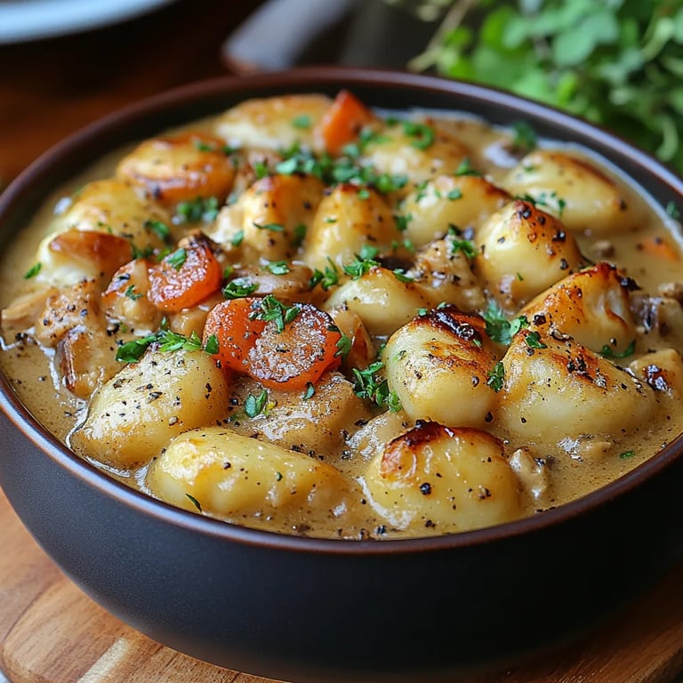 Pastel de Pollo y Gnocchi en una Sola Olla: Una Increíble Receta Secreta