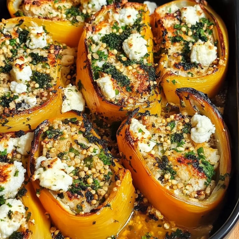 Gebratener roter Kuri-Kürbis mit Feta-Käse