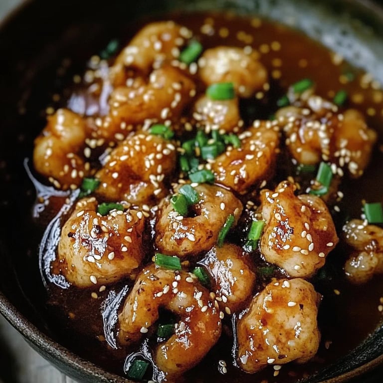 Karamellisiertes Sesam-Hähnchen