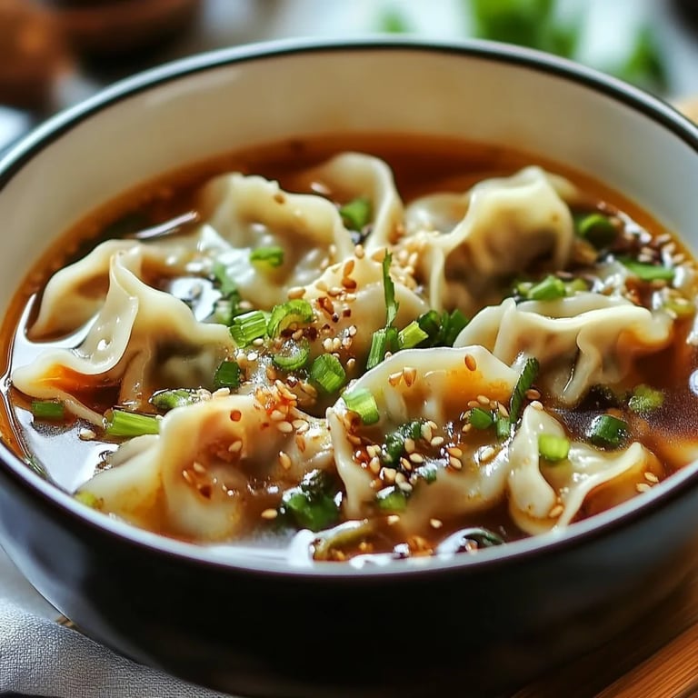 Easy Asian Dumpling Potsticker Soup
