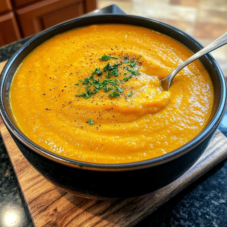Healthy Vegan Roasted Carrot Soup