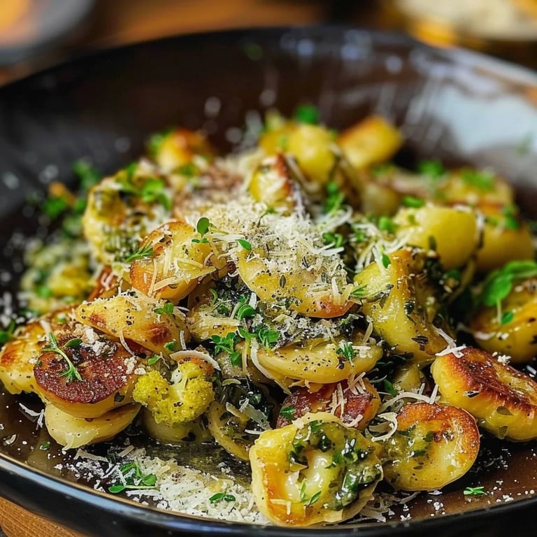 Gebratener Rosenkohl aus der Pfanne mit Parmesan