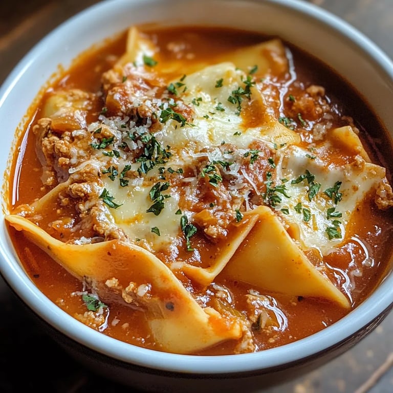 Super Quick Lasagna Soup