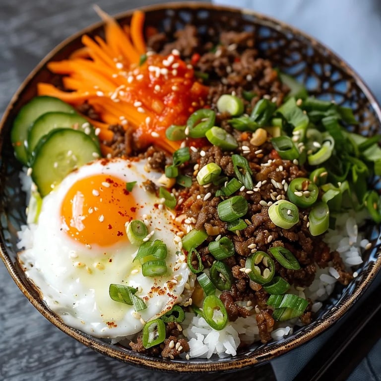 Quick & Easy Korean Ground Beef Bowl