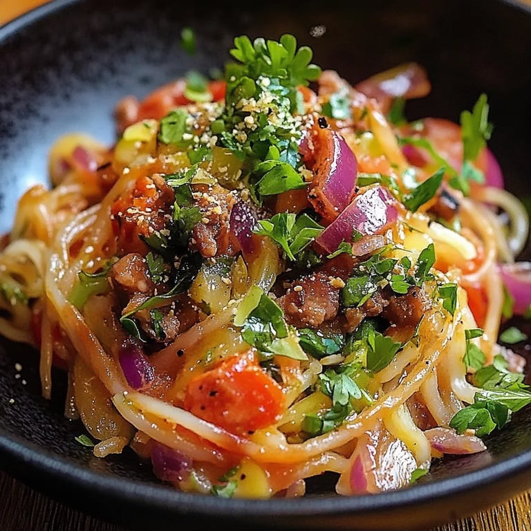 Limetten-Crunch-Nudelsalat