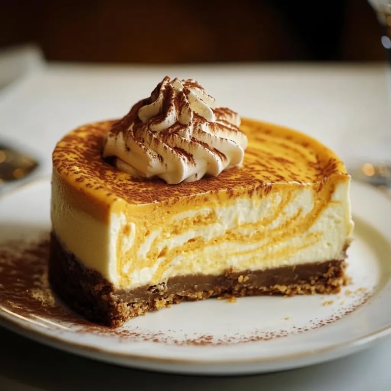 Cheesecake with Pumpkin Swirl