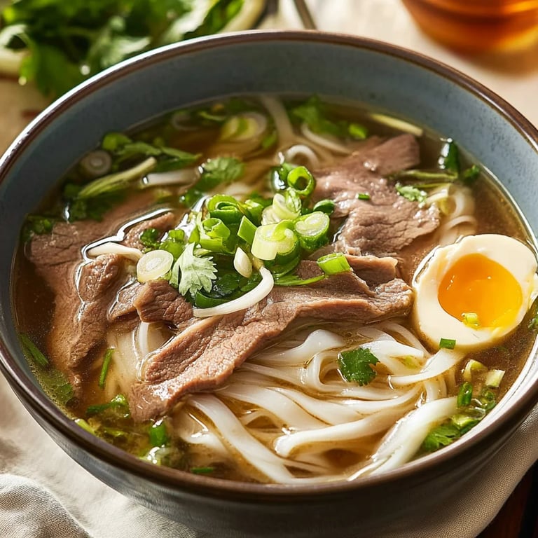 Authentic Beef Pho Noodle Soup