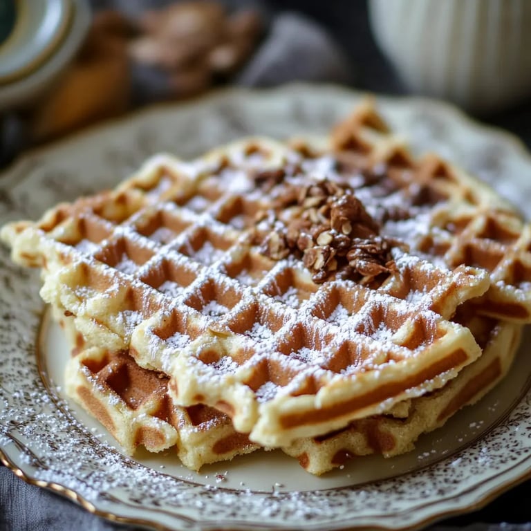 Flockiger Waffelteig