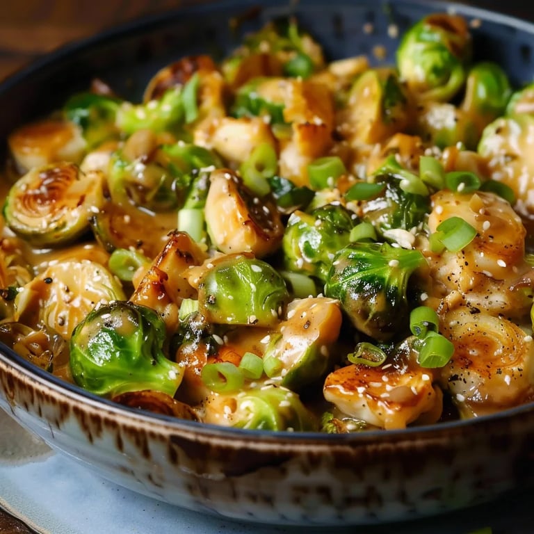 Cremige Rosenkohlpfanne