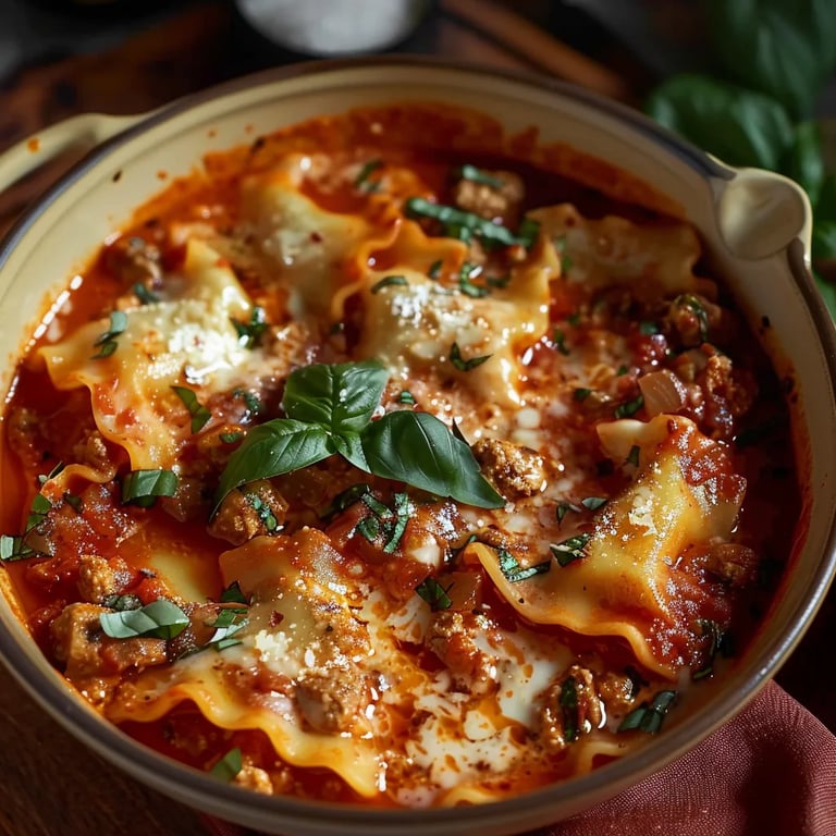 Easiest One-Pot Lasagna Soup