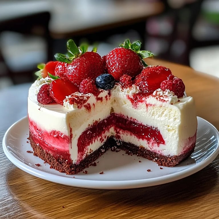 Red Velvet Strawberry Cheesecake
