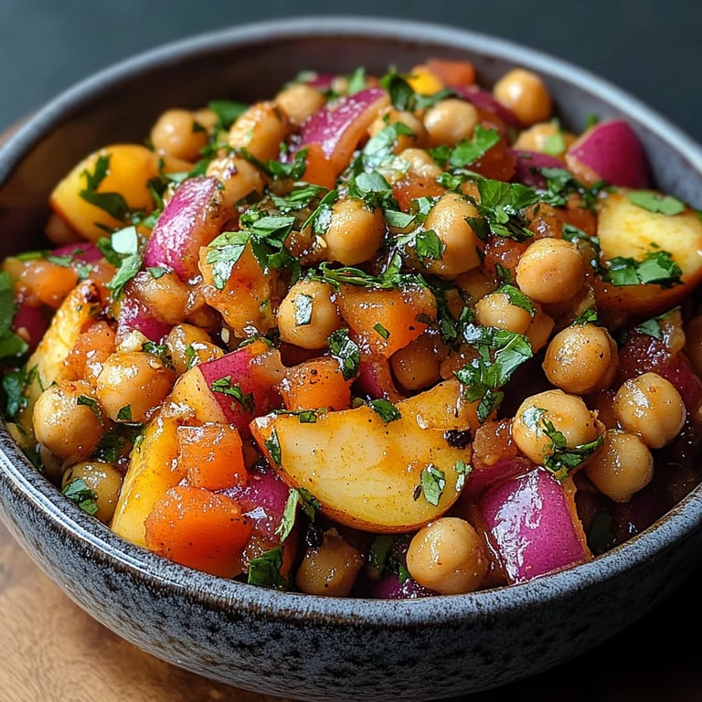 Salada de Grão-de-Bico e Pêssego com Molho de Mel e Limão: Uma Receita Incrível e Deliciosa