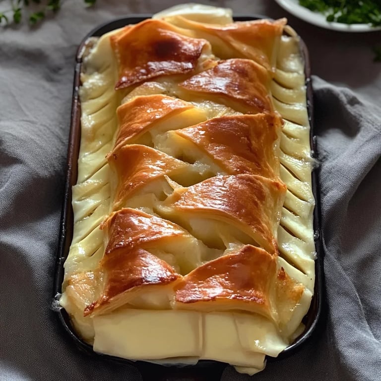 Lachsstrudel mit Blätterteig