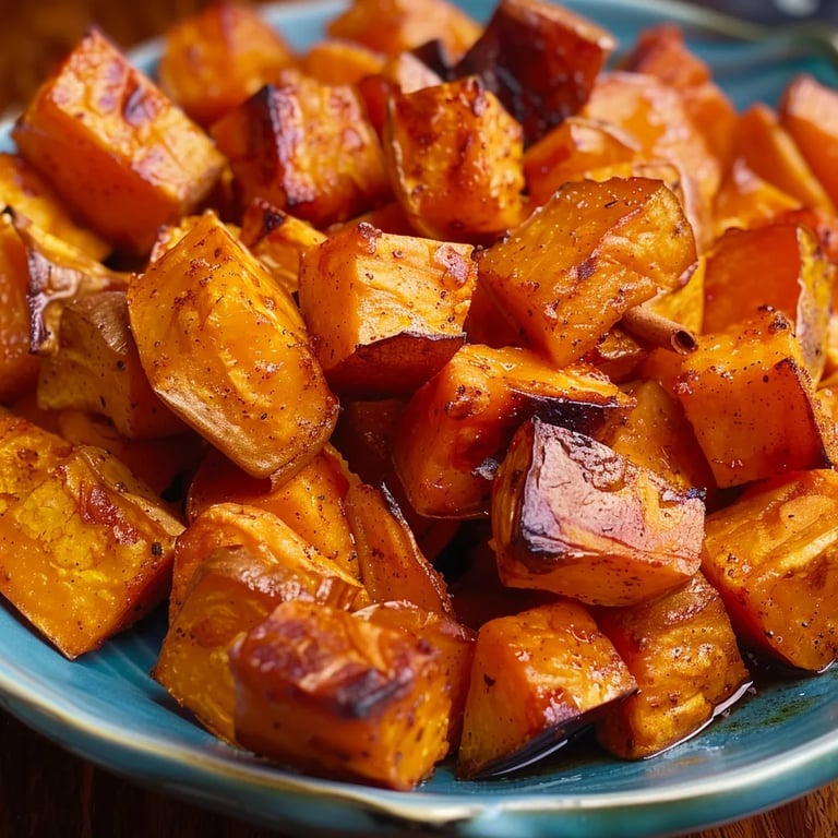 Maple Cinnamon Roasted Sweet Potatoes