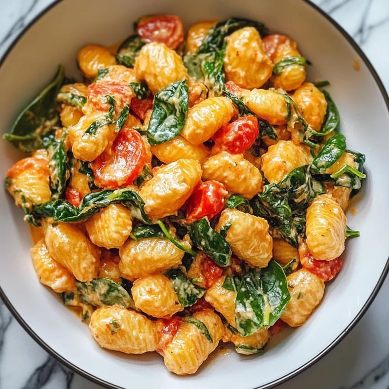 Schnelle Gnocchi-Pfanne mit Tomate & Spinat